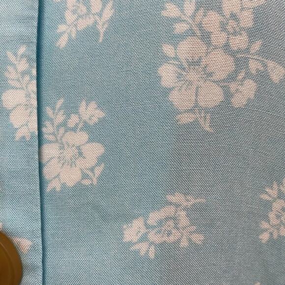 Abound Dress Womens Large Blue Floral NWT Short Sleeve Buttons A-Line - Picture 8 of 16